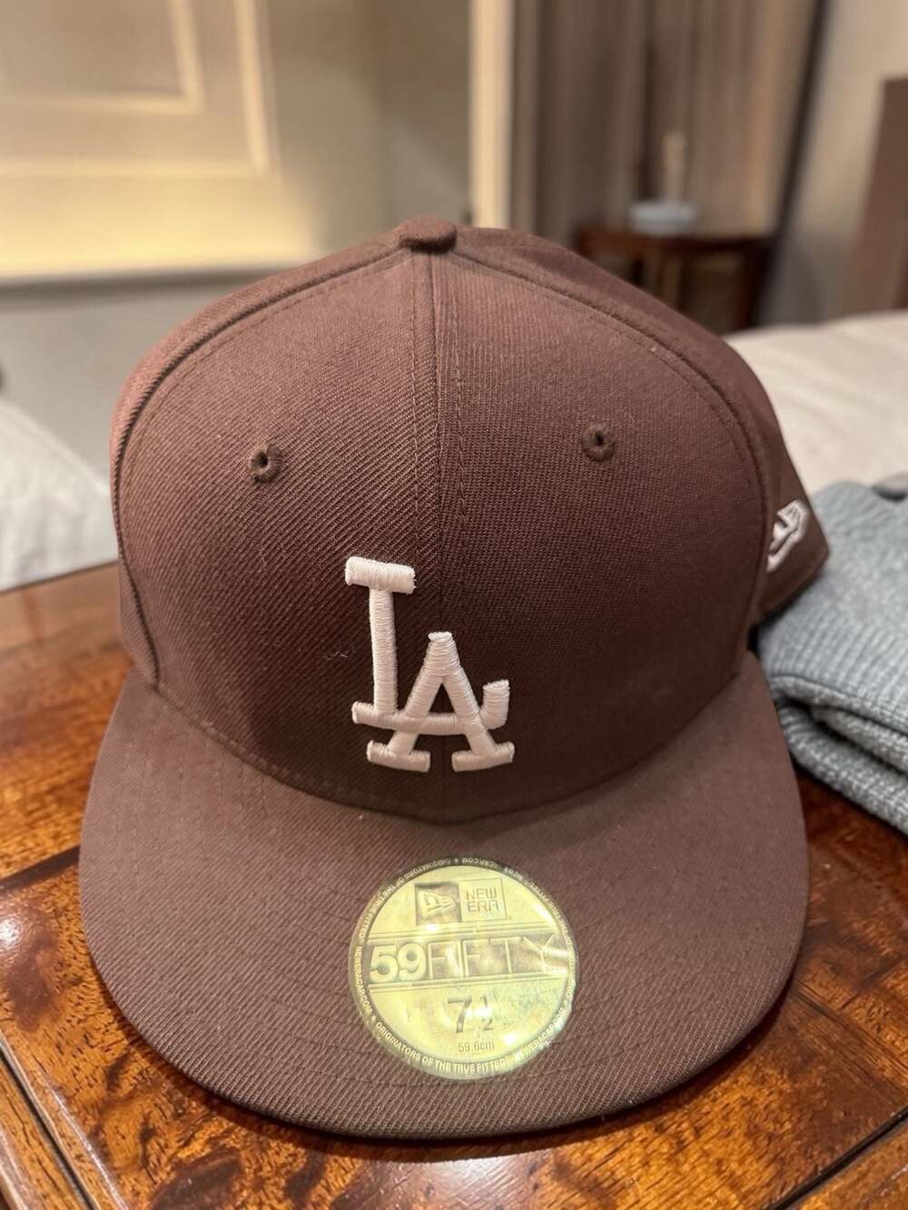 New Era Los Angeles Dodgers 59FIFTY Fitted Hat Brown Size 7 1/2